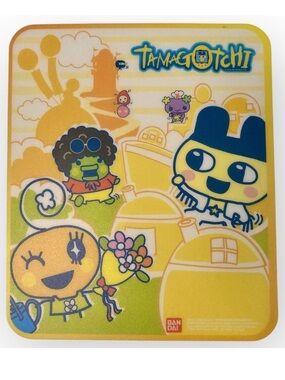 Tamagotchi Connection Mouse Pad 2007 Y2K Collectible Rare Orange Yellow Bandai